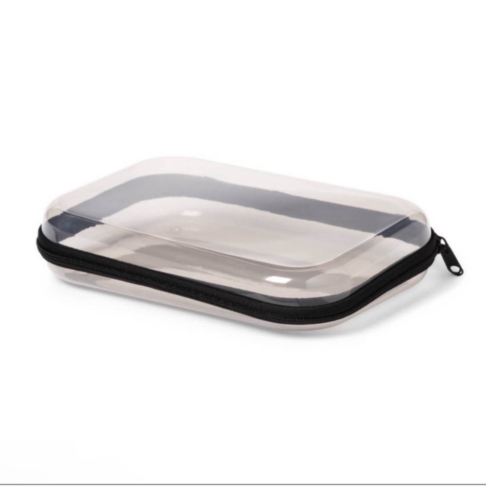 New Target Up & Up Hard Sided Zipper Pencil Case in Gray with Black Zipper